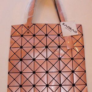 Issey Miyake BAOBAO Rose Pink Goldish Tote Handbag Bag